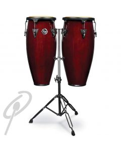 LP Congas - 10inch + 11inch Aspire Dark Wood includes Double Stand