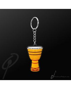 Key Chain African Drum Yellow