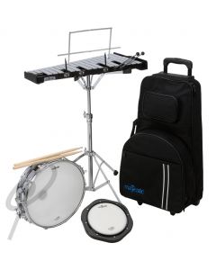 Majestic Glock, Snare Drum & Practice Pad Pack w/Trolley Bag