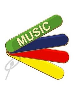 Music Badge Blue Bar