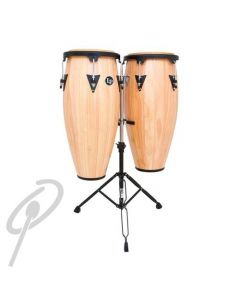 LP Congas - 10inch + 11inch Aspire Natural Wood including Double Stand 