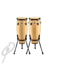 Nino 8" & 9" Congas Natural w/basket stands