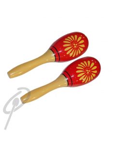 Optimum Plastic Maracas- Med. Red Floral