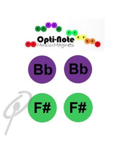 Opti-Note Music Magnets F#/Bb Pk8 100mm