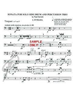 Sonato for Solo Snare Drum & Percussion Trio - Parts