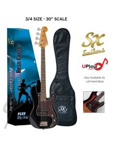 SX Electric Bass 3/4 w/Bag Black