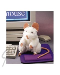 Folkmanis White Mouse Puppet