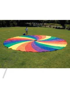 HS Colour Parachute Swirl 9m w/Grip Rope