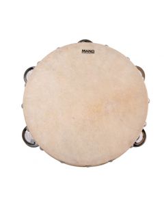 Mano Tambourine - 8inch with Calf Head 5 Pairs of Jingles