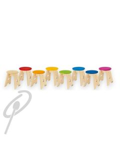 Nino Wooden Stools 8 Pack in 8 colours