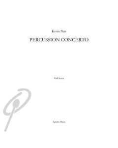 Percussion Concerto (Solo Part)