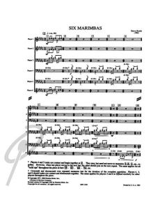 Six Marimbas - Study Score